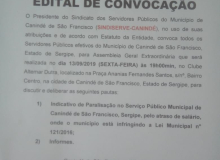 Municipais de Canindé de São Francisco discutem indicativo de paralisação