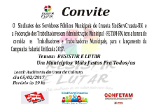 Municipais de Cruzeta (RN) lançam Campanha Salarial 2017 neste domingo