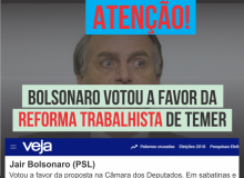 Bolsonaro votou a favor da reforma trabalhista e pretende eliminar mais direitos