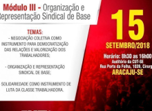 Lideranças de 17 municípios sergipanos participam de formação sindical em Aracaju