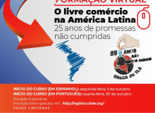 Confetam convida para seminário sobre livre comércio na América Latina: 25 anos de promessas não cumpridas