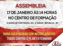 Municipais de SP podem decretar estado de greve contra PL do prefeito João Dória