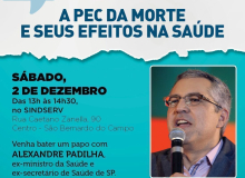 Ex-ministro Alexandre Padilha debate Emenda 95 em SBC