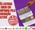 PL 1893/26 APROVA JÁ: Três esferas se unem em campanha pela negociação coletiva