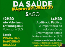 Quinta-feira é dia de pressionar senadores e senadoras pela aprovação do PL que institui piso da Enfermagem