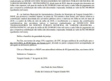 Justiça determina que Prefeitura de Vargem Grande volte a descontar contribuição dos sindicalizados em folha