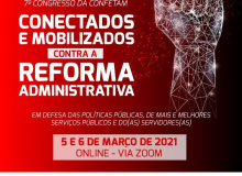 Luta contra a Reforma Administrativa será tema do 2º Congresso da Conatram e 7º Congresso da Confetam