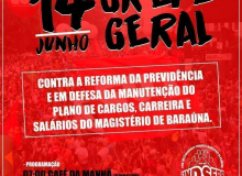 Municipais de Baraúna vão parar contra a reforma da previdência e pela manutenção do Plano do Magistério