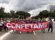 Confetam reforça luta por direitos em marcha nacional em Brasília